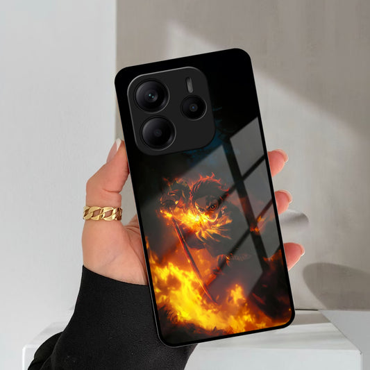 Flame Eyes Glass Case Cover For Redmi
