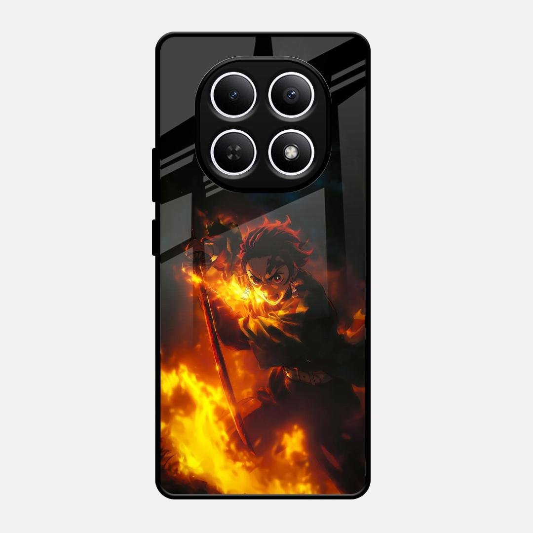 Flame Eyes Glass Case Cover For Redmi Note 15 5G