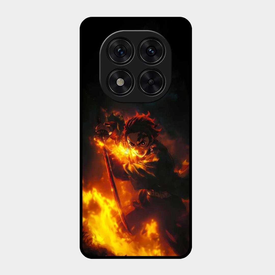 Flame Eyes Glass Case Cover For Redmi Note 15 Pro Plus 5G