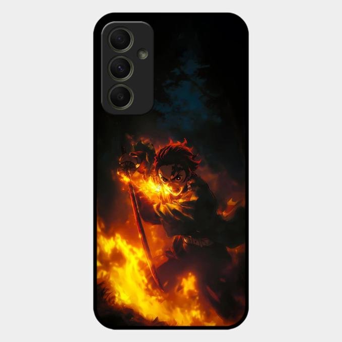 Flame Eyes Glass Case Cover For Samsung Galaxy A34 5G