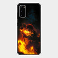 Flame Eyes Glass Case Cover For Samsung Galaxy S20