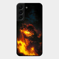 Flame Eyes Glass Case Cover For Samsung Galaxy S22 Plus 5G