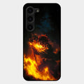 Flame Eyes Glass Case Cover For Samsung Galaxy S23 Plus 5G