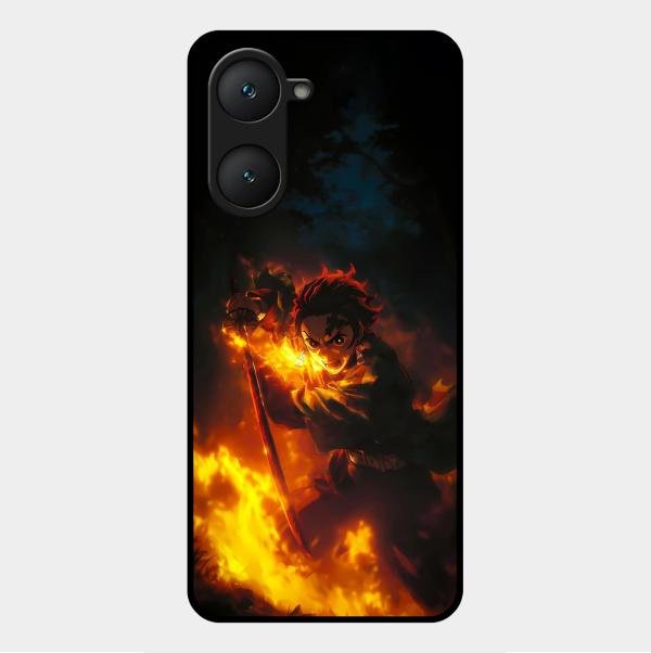 Flame Eyes Glass Case Cover For Vivo Y18E