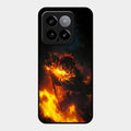 Flame Eyes Glass Case Cover For Xiaomi 14 5G