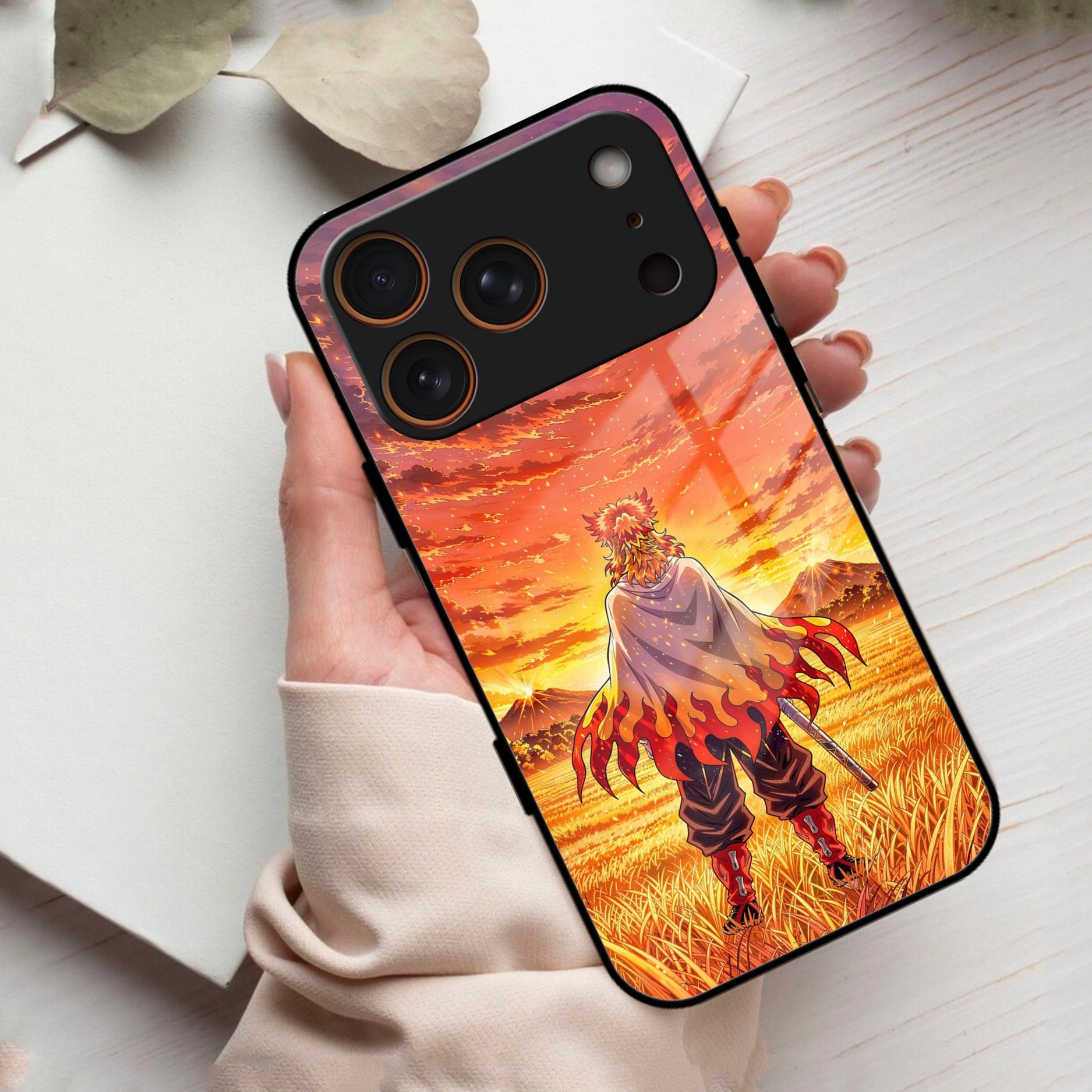 Flame Hero Glass Case Cover For iPhone 17 Pro