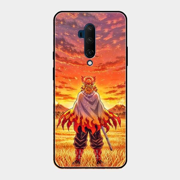 Flame Hero Glass Case Cover For Oneplus 7T Pro