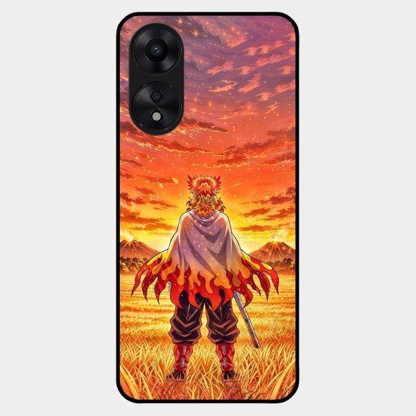 Flame Hero Glass Case Cover For Oppo A78 5G