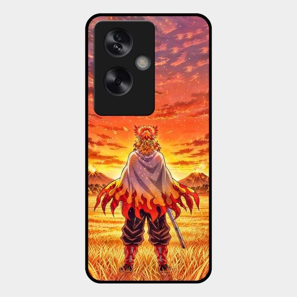 Flame Hero Glass Case Cover For Oppo A79 5G