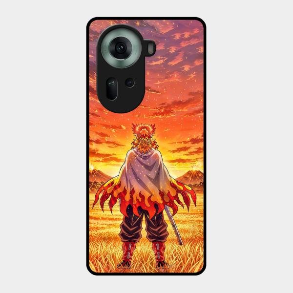 Flame Hero Glass Case Cover For Oppo Reno 11 5G
