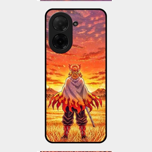 Flame Hero Glass Case Cover For Poco C71