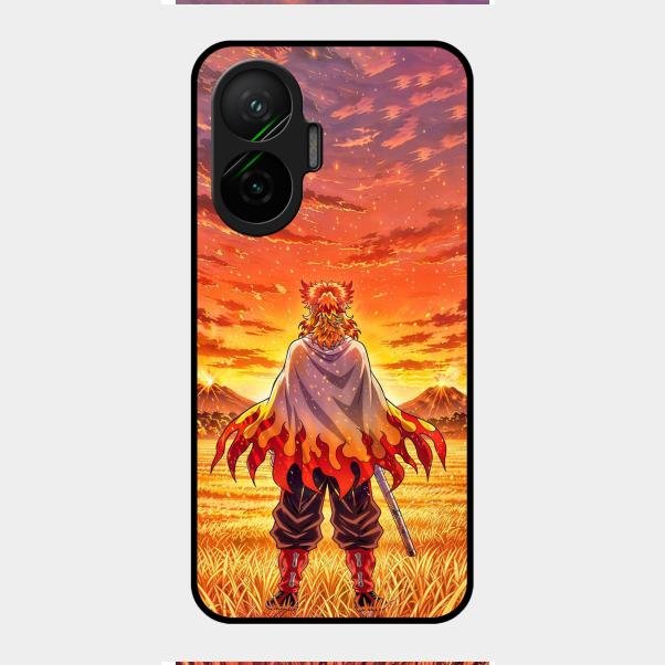 Flame Hero Glass Case Cover For Poco F7 5G