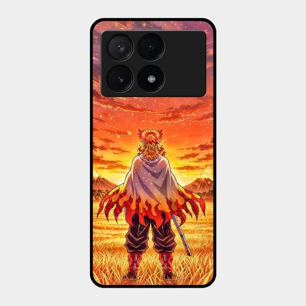 Flame Hero Glass Case Cover For Poco X6 Pro 5G
