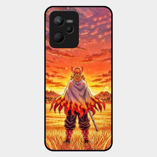 Flame Hero Glass Case Cover For Realme C35