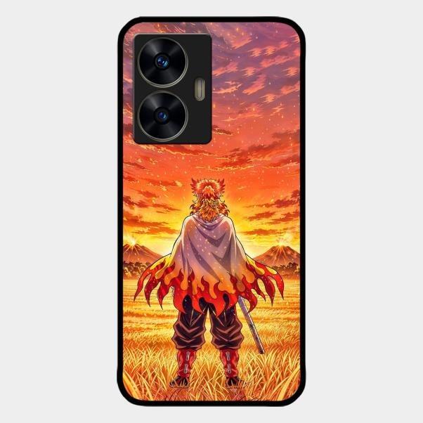 Flame Hero Glass Case Cover For Realme C55