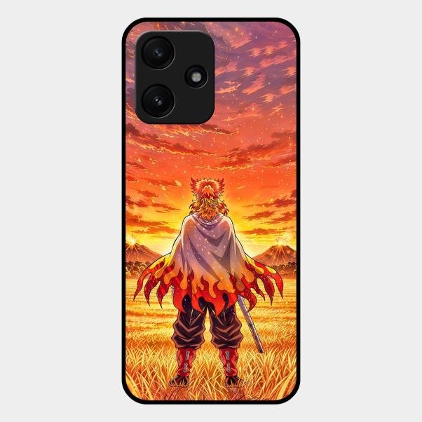 Flame Hero Glass Case Cover For Redmi 12 5G