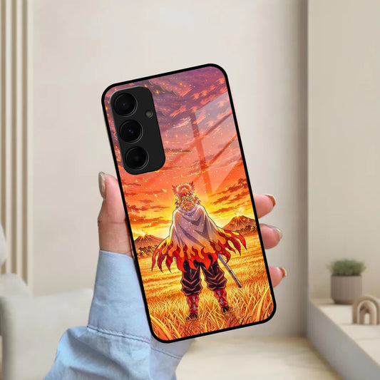 Flame Hero Glass Case Cover For Samsung