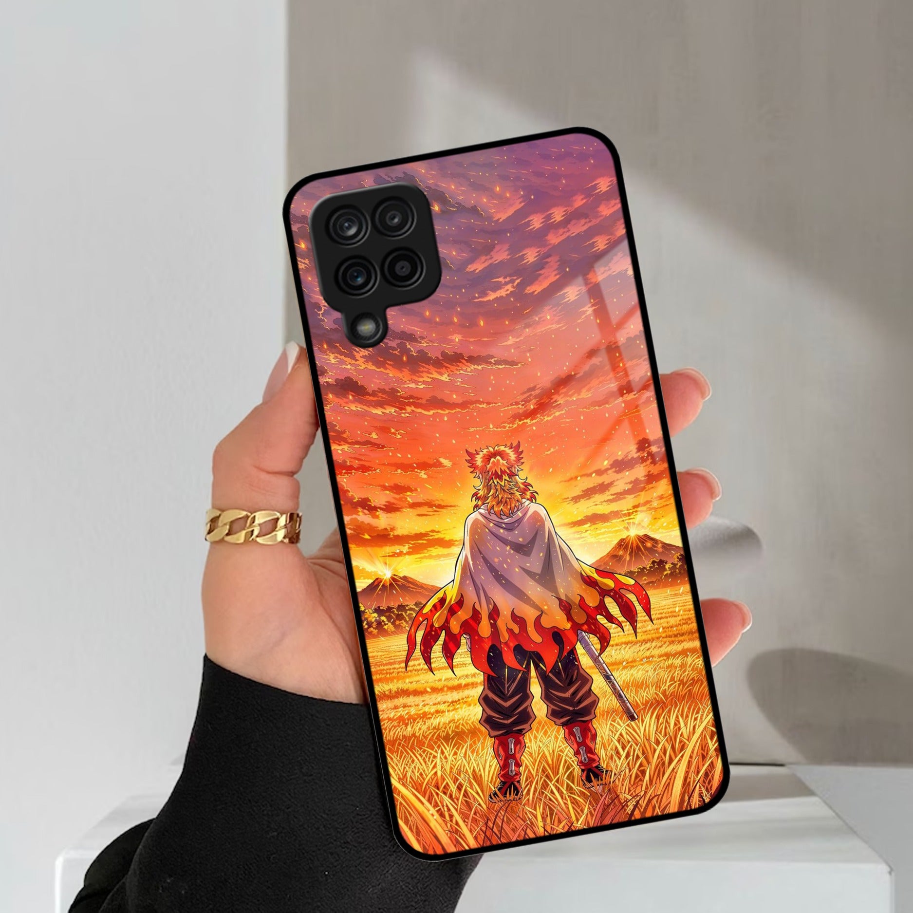 Flame Hero Glass Case Cover For Samsung Galaxy M42 5G