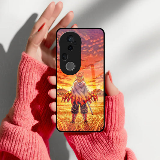 Flame Hero Glass Case Cover For Vivo