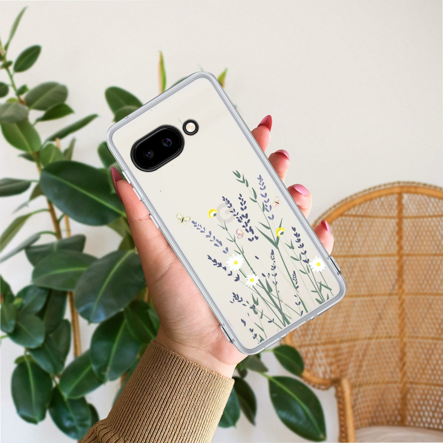 Floral Bush Transparent Silicon Case For Google