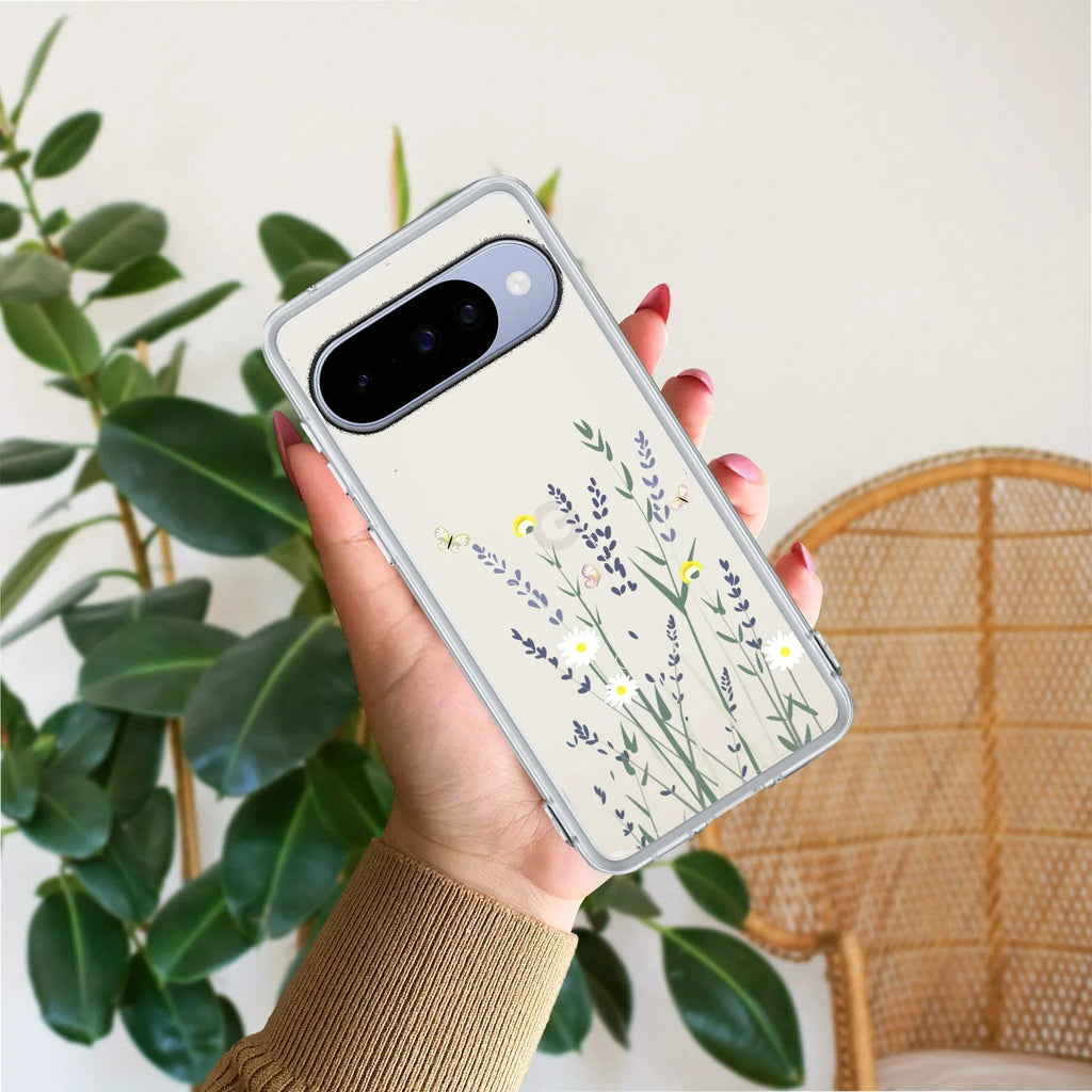 Floral Bush Transparent Silicon Case For Google Pixel 10