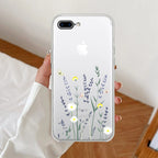 Floral Bush Anti Yellow Clear Case For iPhone 7 Plus / iPhone 8 Plus