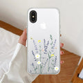 Floral Bush Anti Yellow Clear Case For iPhone XR