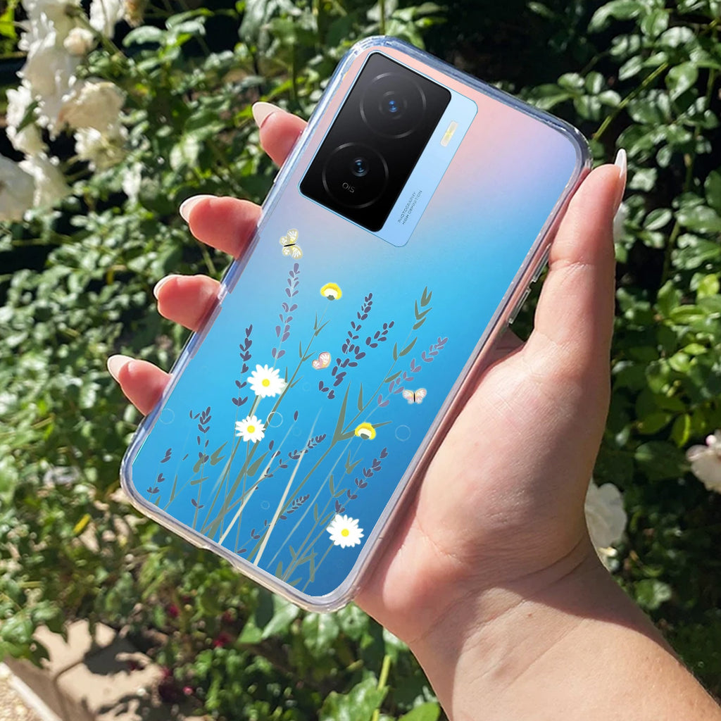 Floral Bush Transparent Silicon Case For iQOO Z7s 5G