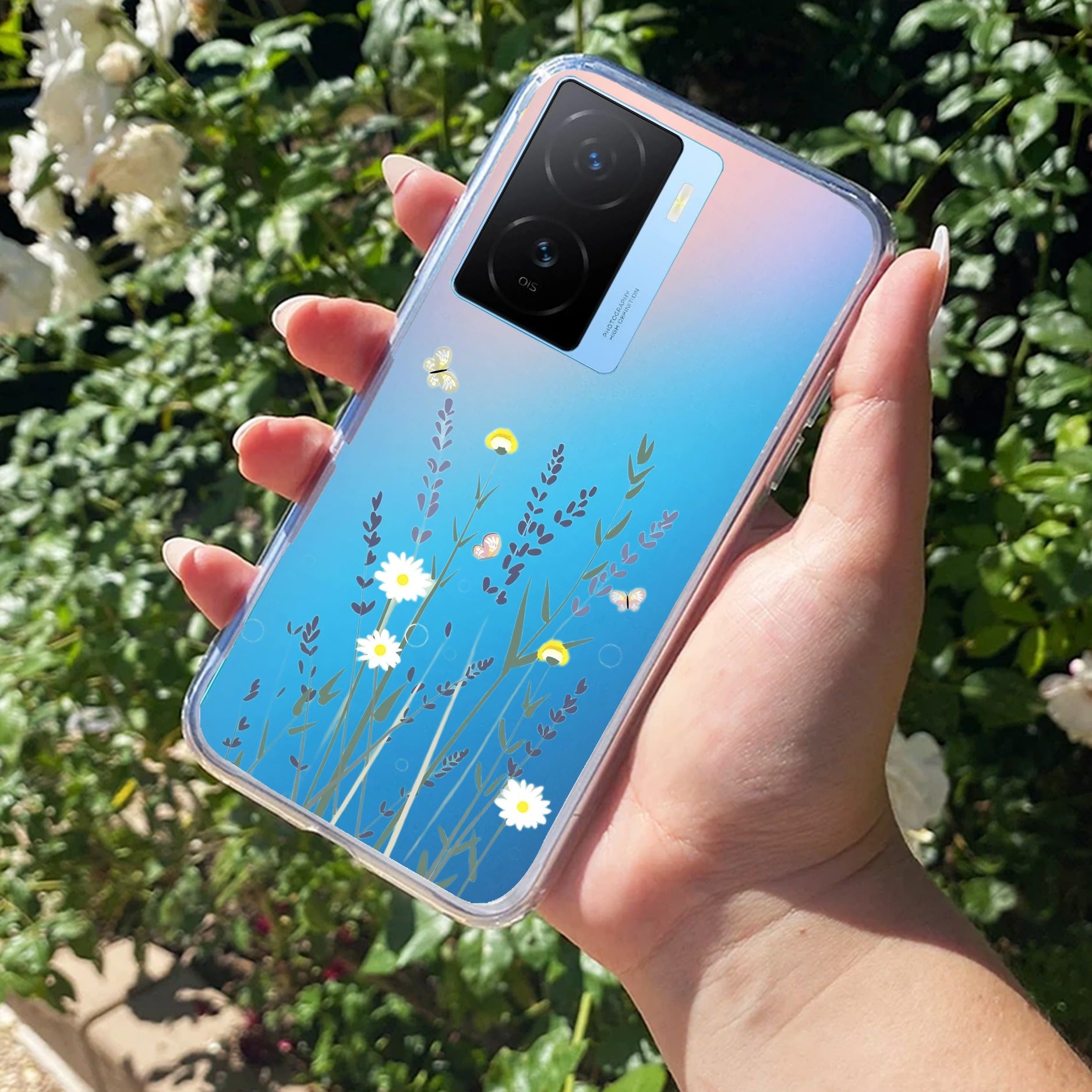 Floral Bush Transparent Silicon Case For iQOO Z7s 5G