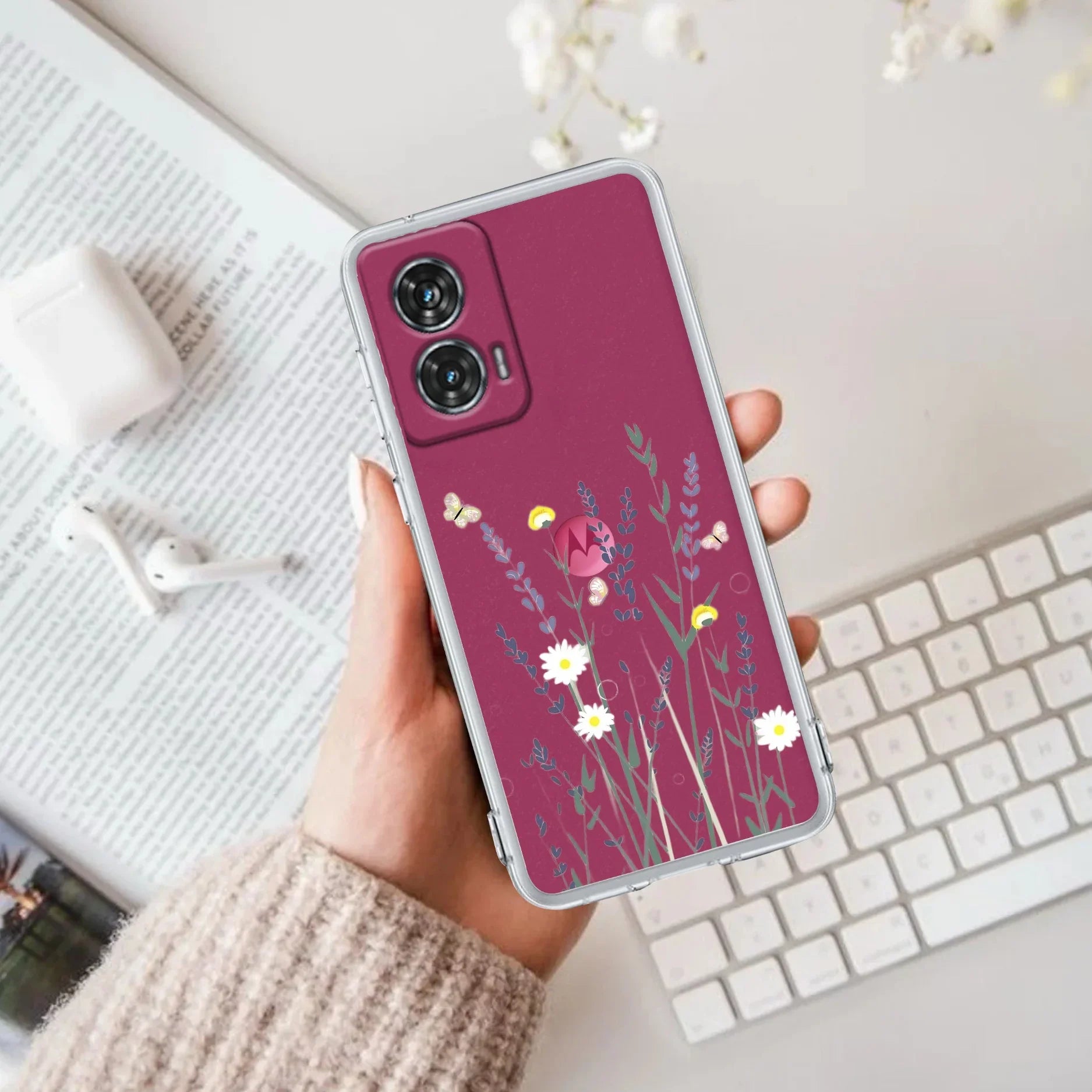 Floral Bush Transparent Silicon Case For Motorola - ShopOnCliQ