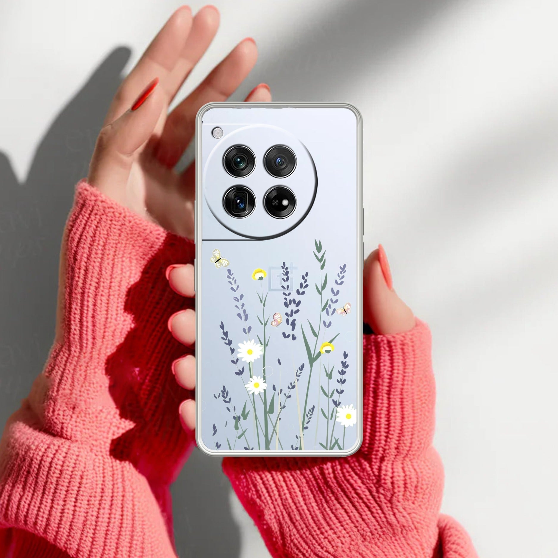 Floral Bush Transparent Silicon Case For OnePlus