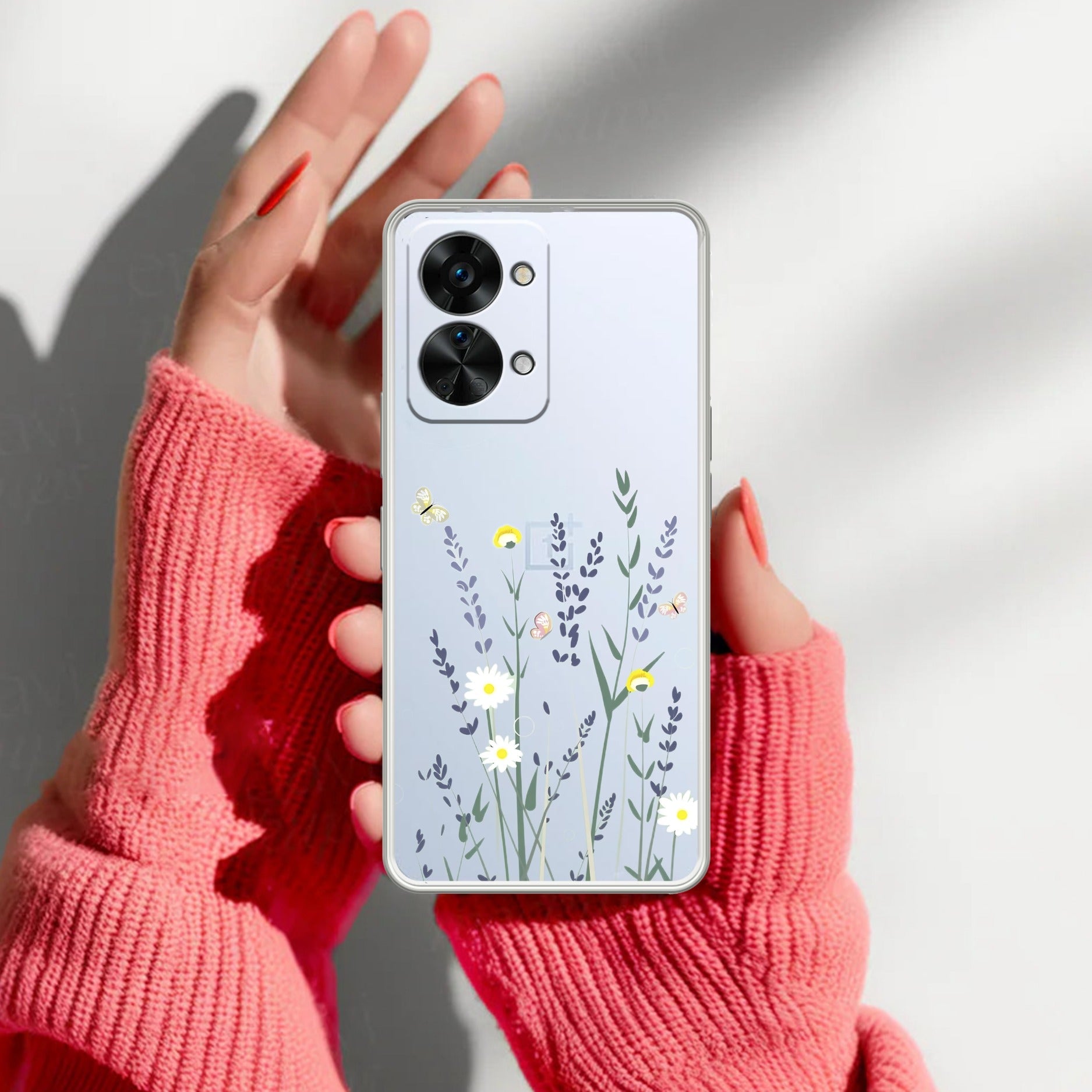 Floral Bush Transparent Silicon Case For OnePlus