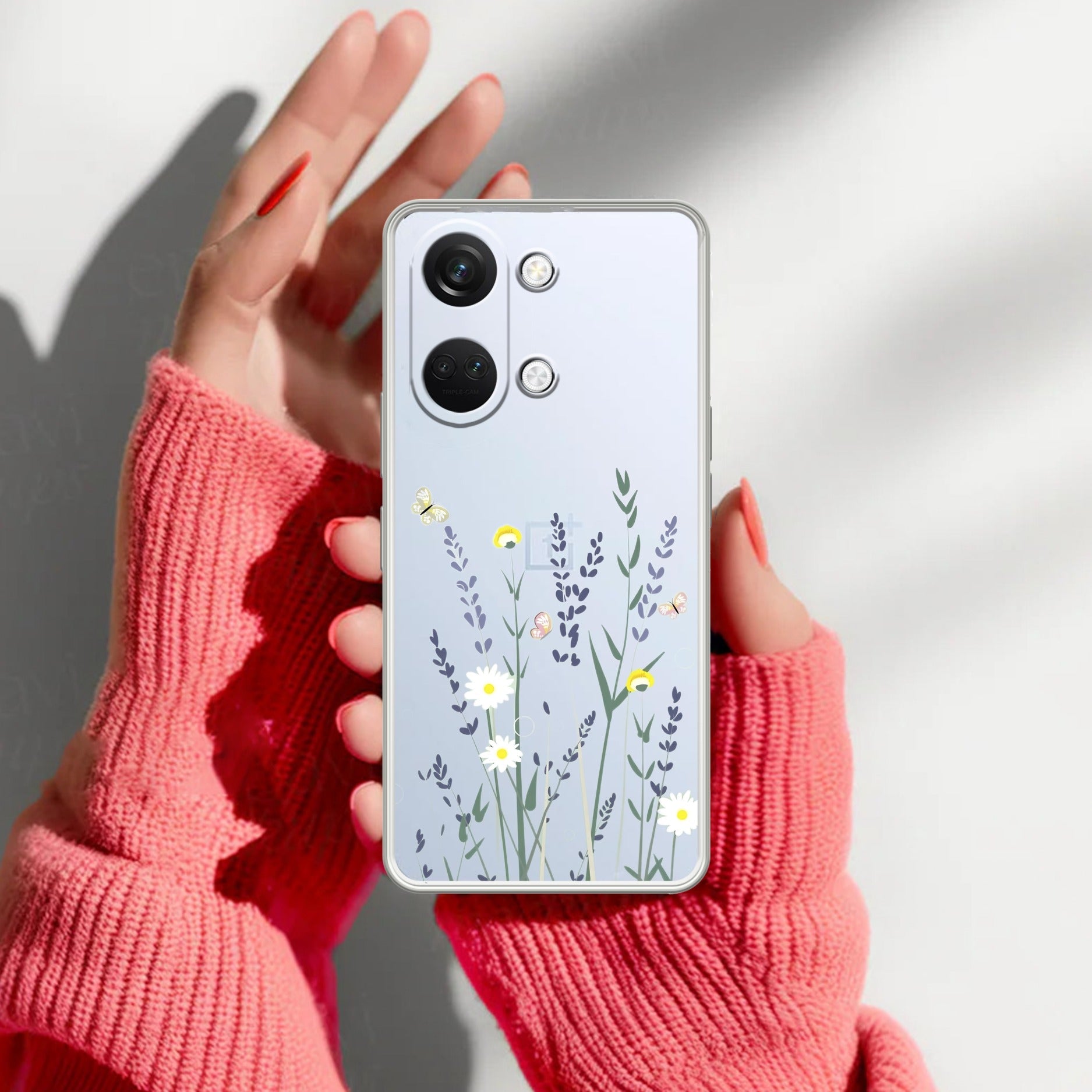 Floral Bush Transparent Silicon Case For OnePlus