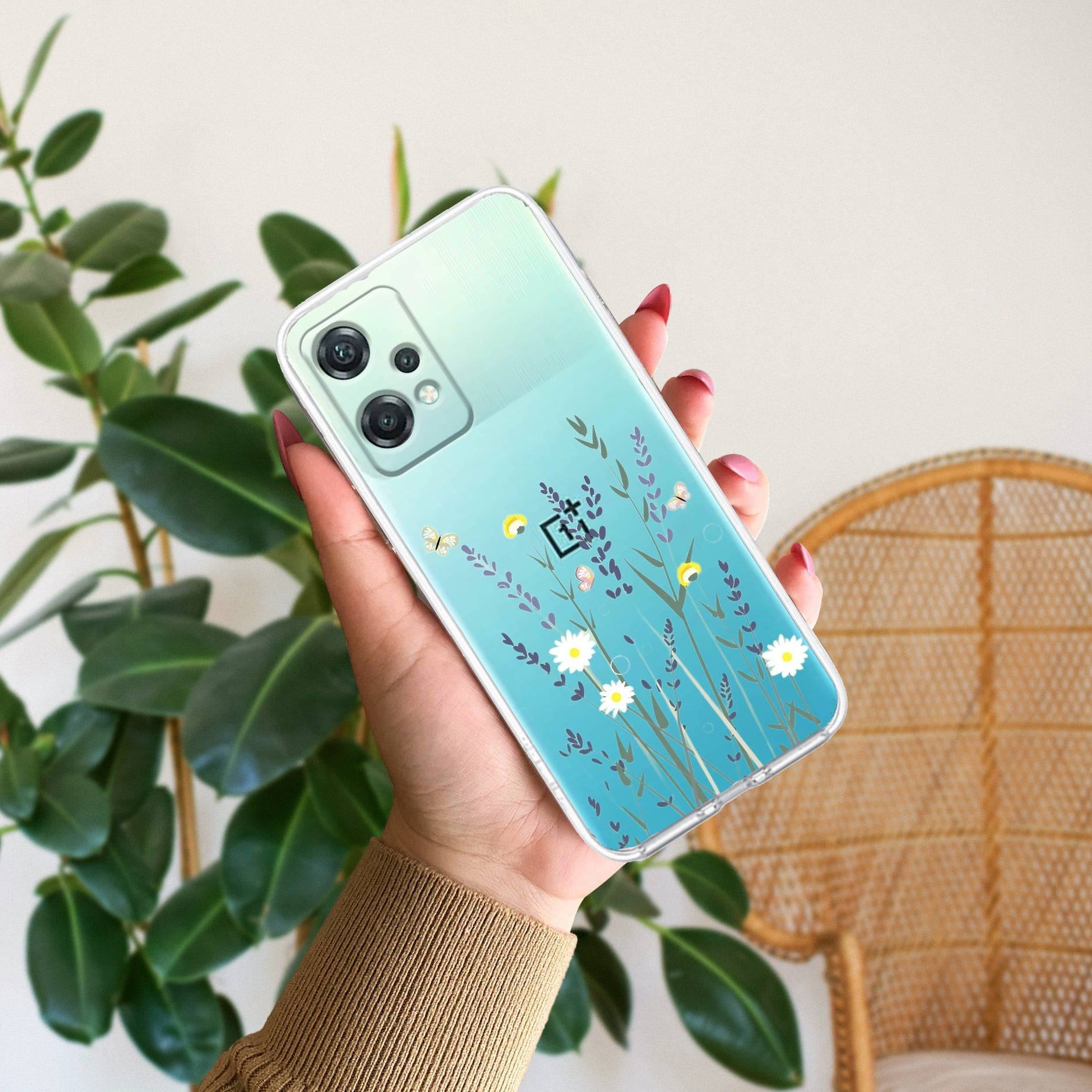 Floral Bush Transparent Silicon Case For OnePlus