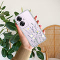 Floral Bush Transparent Silicon Case For Oppo F25 Pro 5G