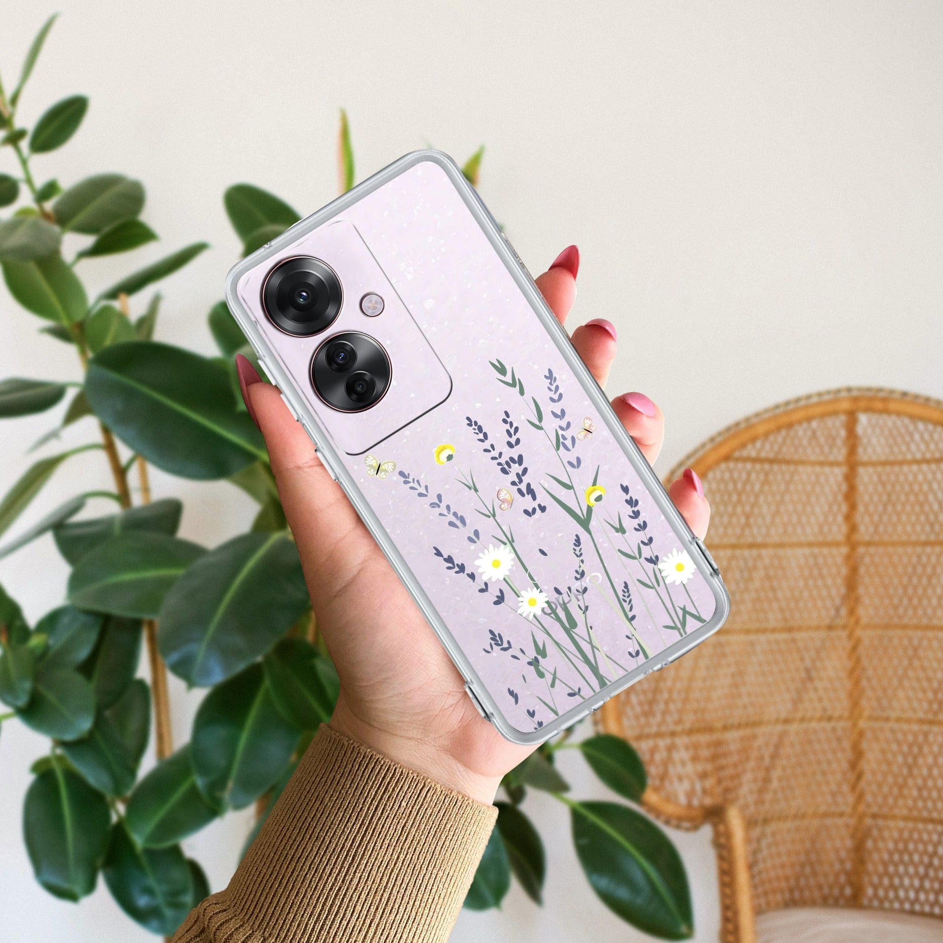 Floral Bush Anti Yellow Case For Oppo F25 Pro 5G