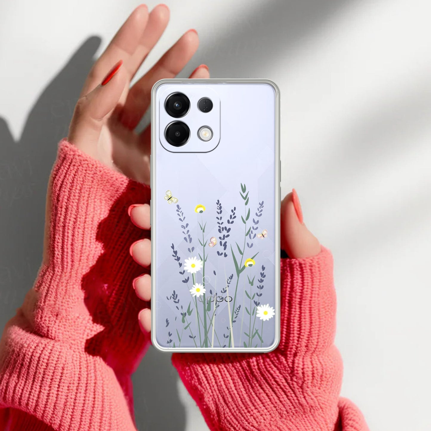 Floral Bush Transparent Silicon Case For Oppo
