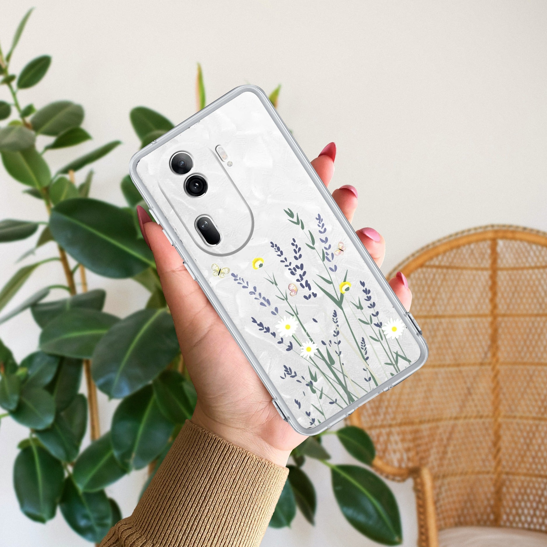Floral Bush Transparent Silicon Case For Oppo Reno 11 Pro 5G