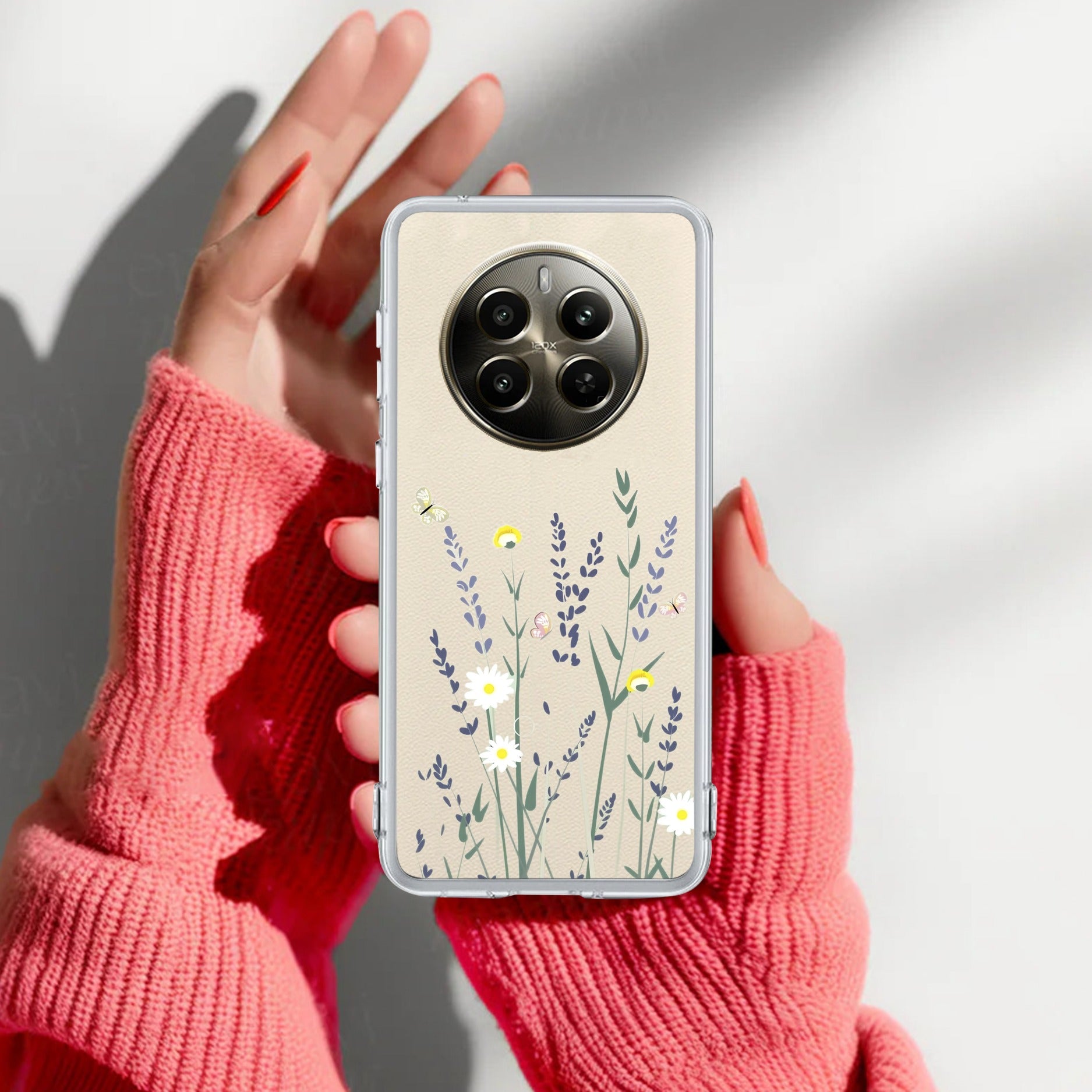 Floral Bush Transparent Silicon Case For Realme Narzo 70 5G