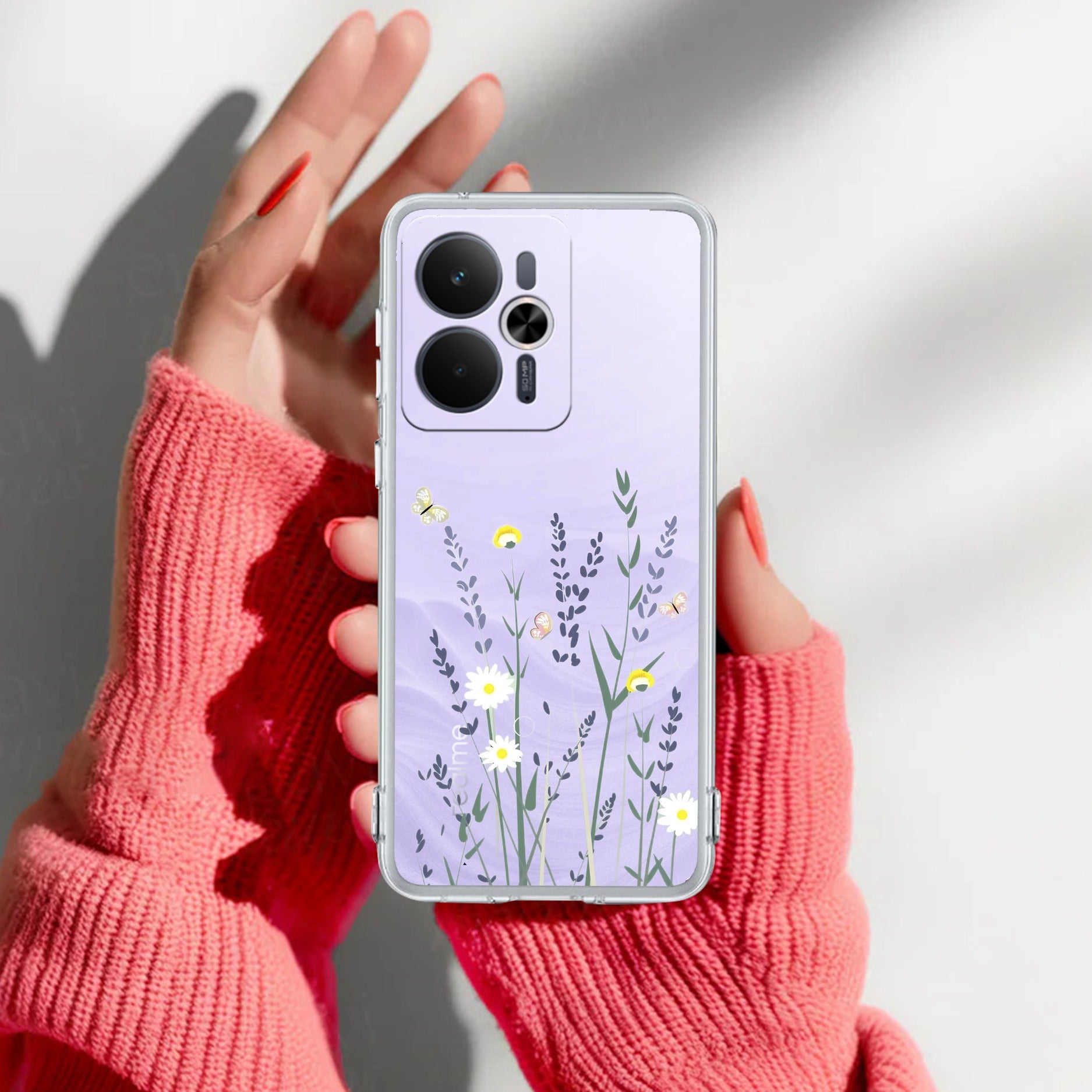 Floral Bush Anti Yelllow Case For Realme 14T 5G