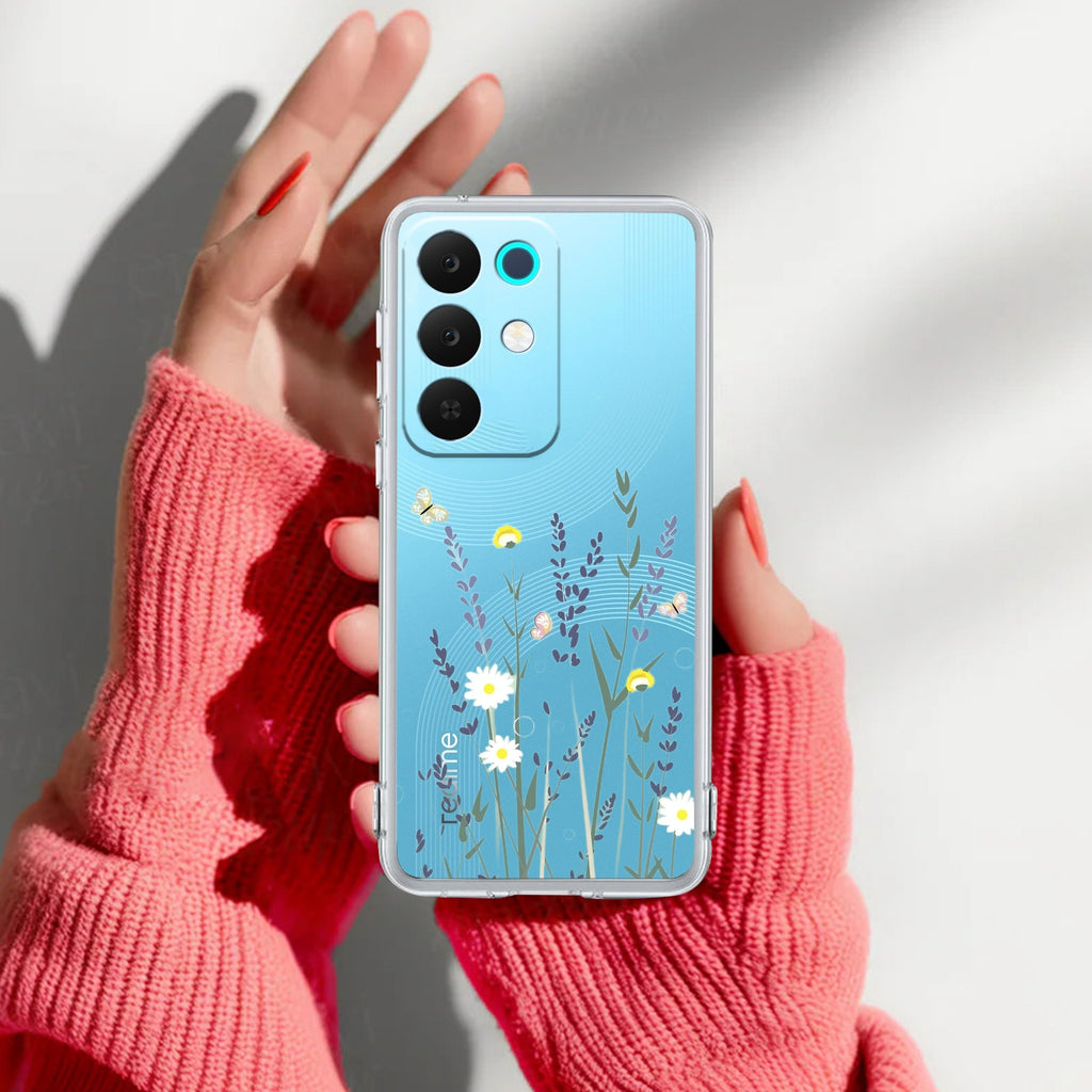 Floral Bush Anti Yelllow Case For Realme 15X 5G