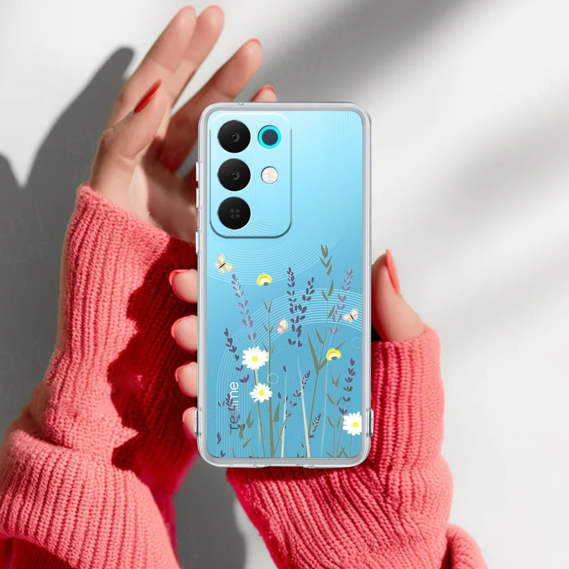 Floral Bush Anti Yelllow Case For Realme 15X 5G