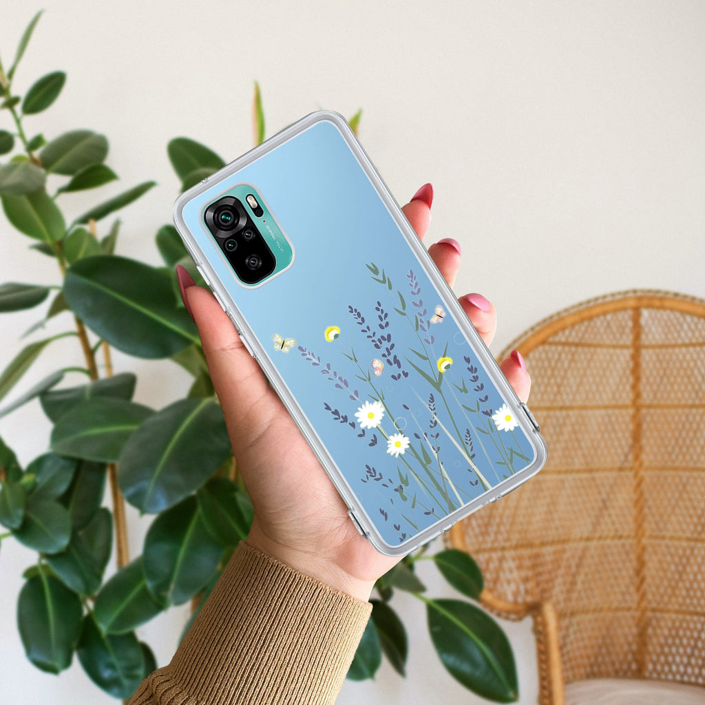 Floral Bush Transparent Silicon Case For Redmi Note 10 / 10S