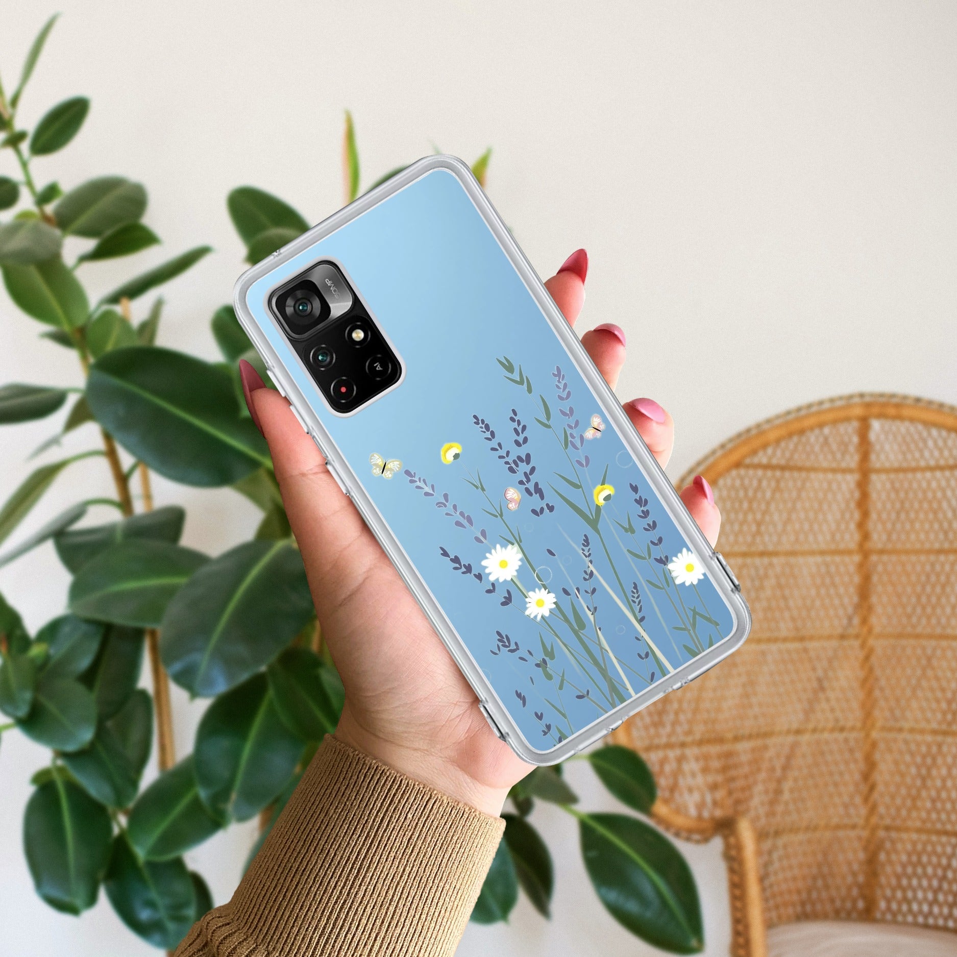Floral Bush Transparent Silicon Case For Redmi Note 10 Pro / Redmi Note 10 Pro Max