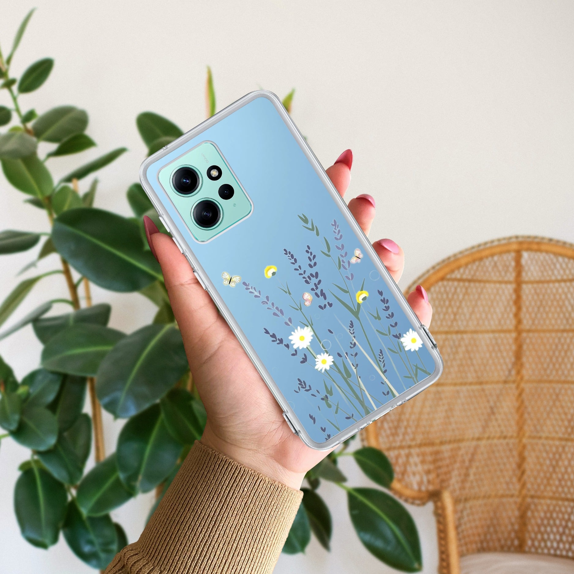 Floral Bush Transparent Silicon Case For Redmi Note 11