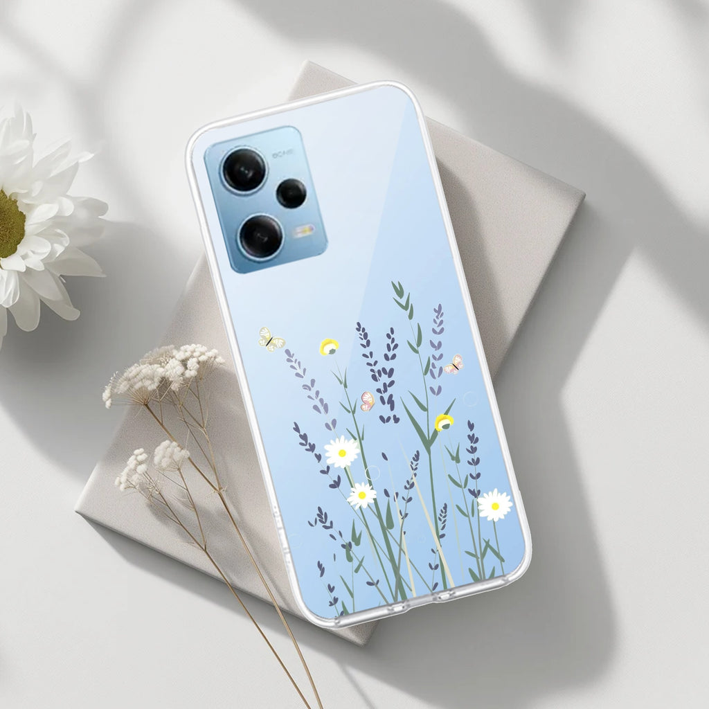 Floral Bush Transparent Silicon Case For Redmi Note 12 5G