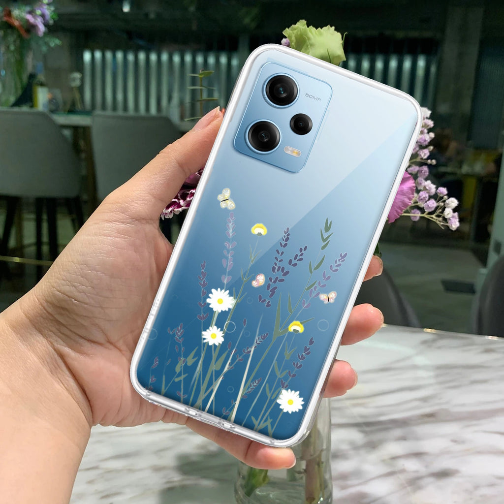 Floral Bush Transparent Silicon Case For Redmi Note 11T 5G