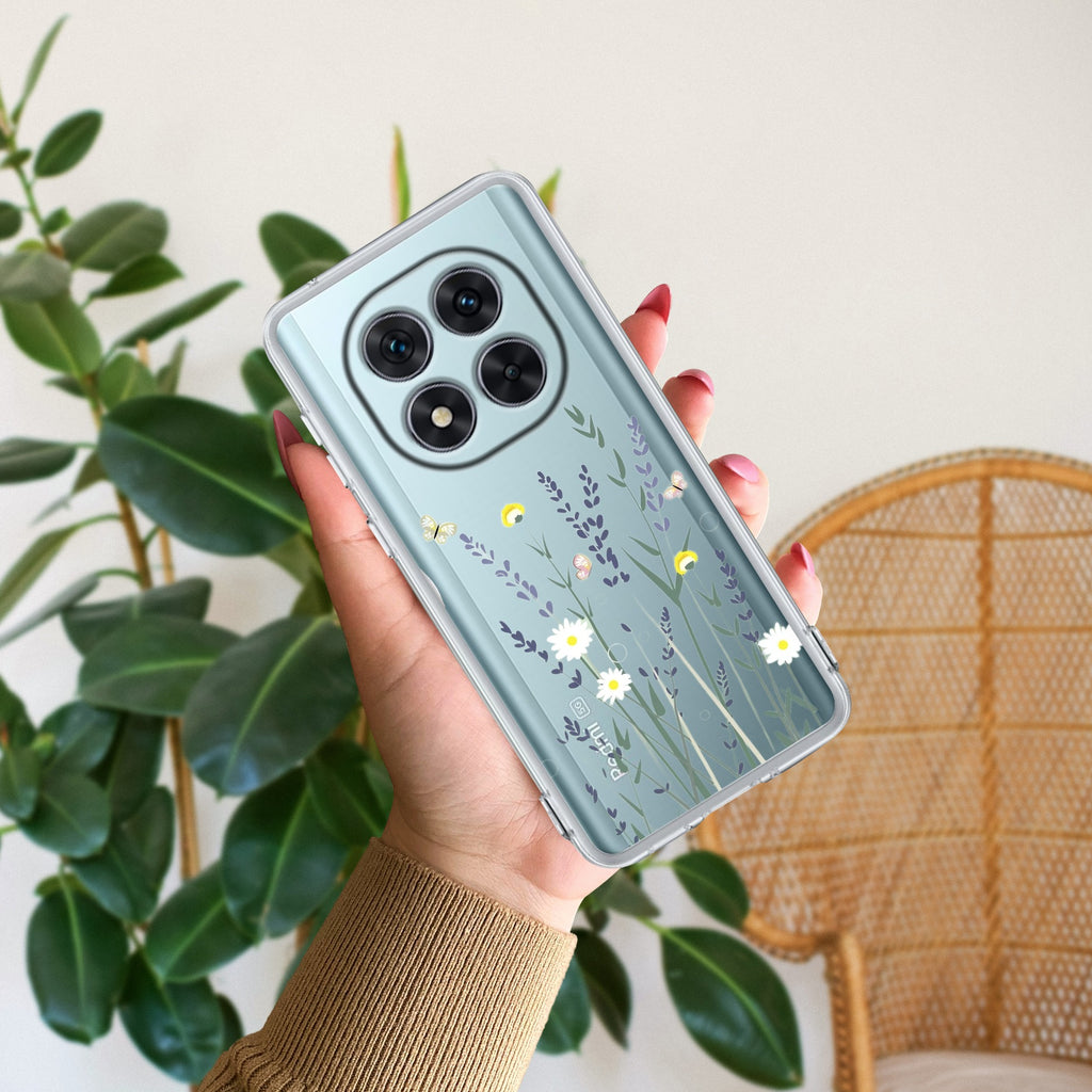 Floral Bush Transparent Silicon Case For Redmi Note 14 Pro Plus 5G