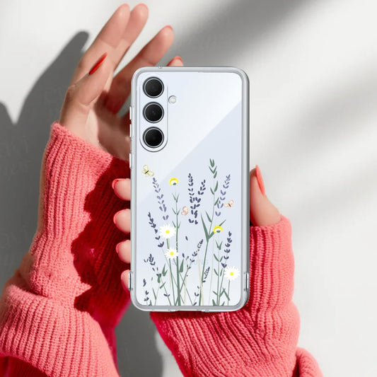 Floral Bush Transparent Silicon Case For Samsung