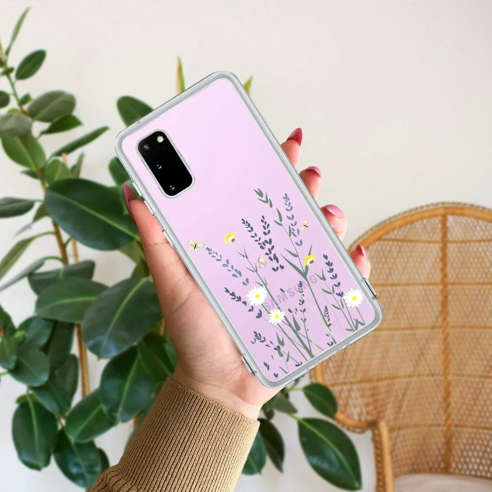 Floral Bush Transparent Silicon Case For Samsung